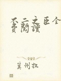 不二之臣全文免费阅读