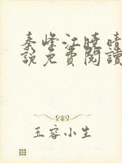 秦峰江晓晴的小说免费阅读