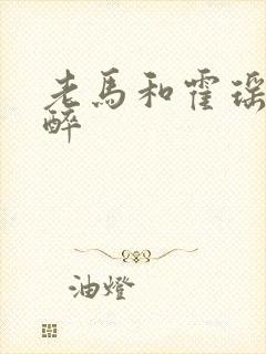 老马和霍瑶瑶喝醉