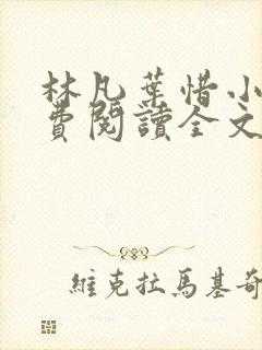 林凡叶惜小说免费阅读全文最新章节笔趣阁封面