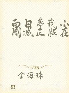 白日梦我小说无删减正版在线阅读