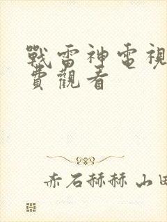 战雷神电视剧免费观看