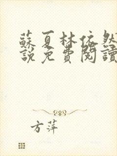 苏夏林依然的小说免费阅读封面