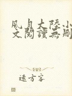 风月大陆小说全文阅读无删减封面