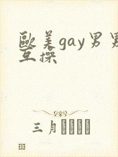 欧美gay男男互操