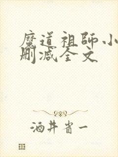 魔道祖师小说无删减全文