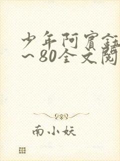 少年阿宾钰慧1～80全文阅读目录