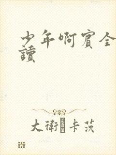 少年啊宾全文阅读