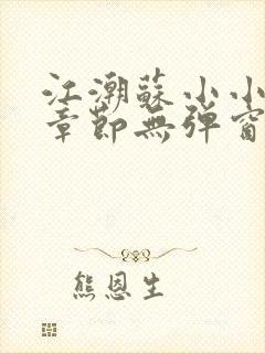 江潮苏小小最新章节无弹窗笔趣阁封面