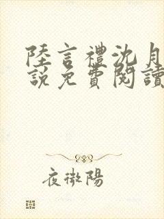 陆言礼沈月慈小说免费阅读最新章节封面