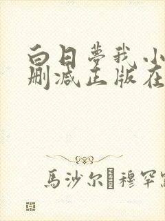 白日梦我小说无删减正版在线阅读