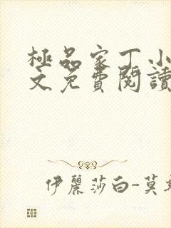 极品家丁小说全文免费阅读笔趣阁