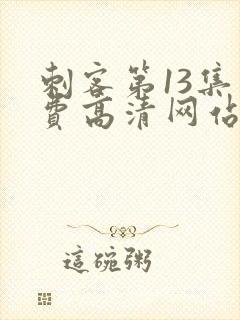 刺客第13集免费高清网站下载大全