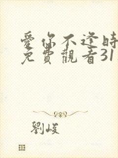 爱你不逢时短剧免费观看31集播放