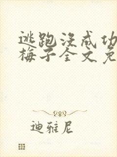 逃跑没成功by梅子全文免费阅读笔趣阁