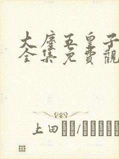 大庆五皇子短剧全集免费观看封面