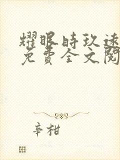 耀眼时玖远小说免费全文阅读