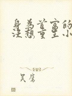 身为首富的我真没想重生小说