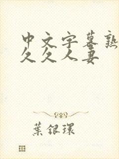 中文字幕熟妇久久久人妻