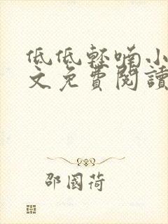 低低轻喃小说全文免费阅读笔趣阁