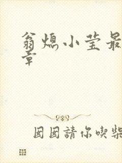 翁熄小莹最新节章