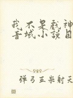 我不是戏神三九音域小说目录