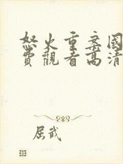 怒火重案国语免费观看高清封面