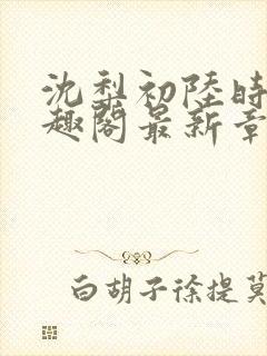 沈梨初陆时霁笔趣阁最新章节封面