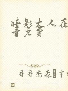 暗影大人在线观看免费