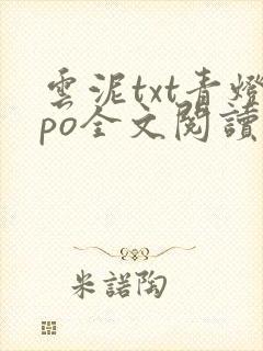云泥txt青灯po全文阅读