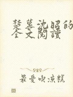 楚慕沈昭的小说全文阅读封面