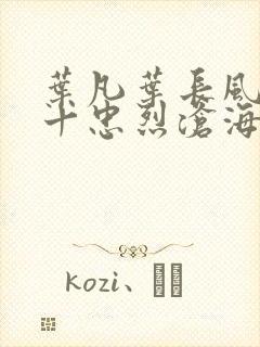 叶凡叶长风一门十忠烈沧海残阳封面