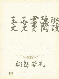 王正君陈琳洁全文免费阅读最新章节小说