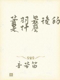 萧羽最后的结局是什么