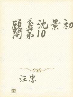 顾鸢沈景初笔趣阁第10