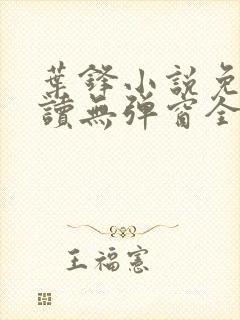 叶锋小说免费阅读无弹窗全文