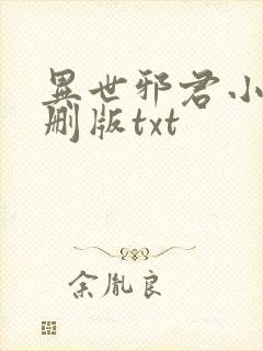 异世邪君小说未删版txt