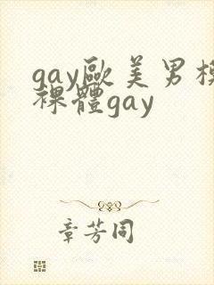 gay欧美男模裸体gay
