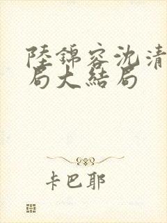 陆锦容沈清羽结局大结局封面