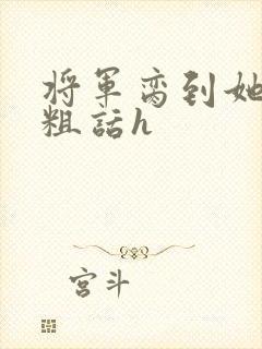 将军脔到她哭h粗话h