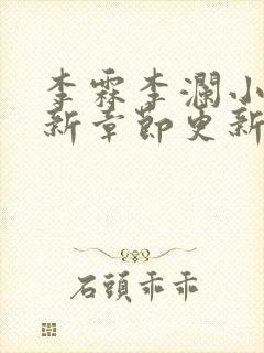 李霖李澜小说最新章节更新完了吗