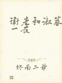 卫老和淑蓉销魂一夜封面