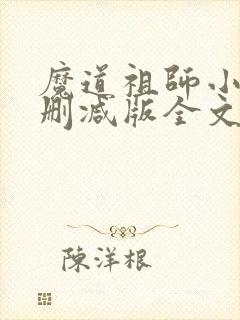 魔道祖师小说无删减版全文笔趣阁