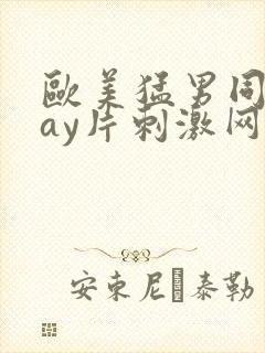 欧美猛男同志gay片刺激网站