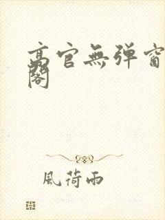 高官无弹窗笔趣阁封面