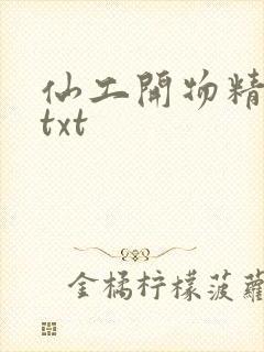 仙工开物精校版txt