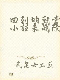 回到明朝当王爷小说未删除版封面