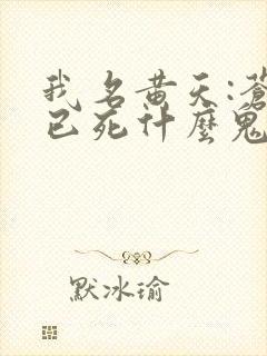 我名黄天:苍天已死什么鬼?笔趣阁封面