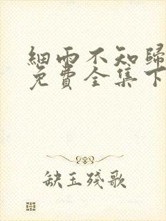 细雨不知归漫画免费全集下拉式漫画