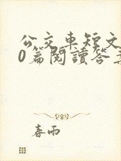 公交车短文100篇阅读答案封面